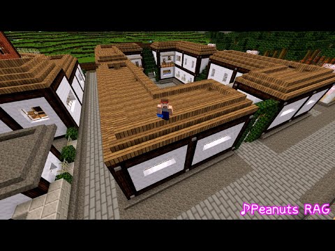 【Minecraft】 マインクラフト　たかしの国づくり物語　第51.5話　村人さんのアパート建設動画（早送り）